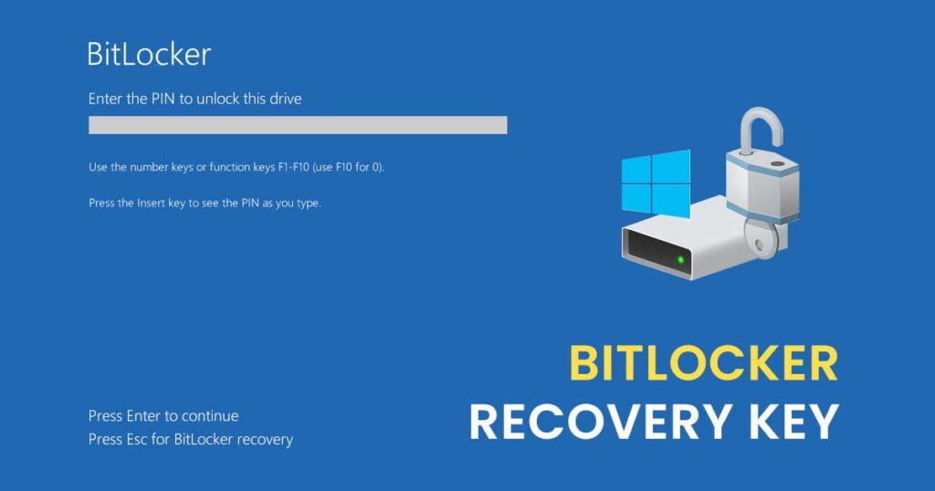 So erhalten Sie den bitlocker recovery key ohne Microsoft-Konto bitlocker recovery key