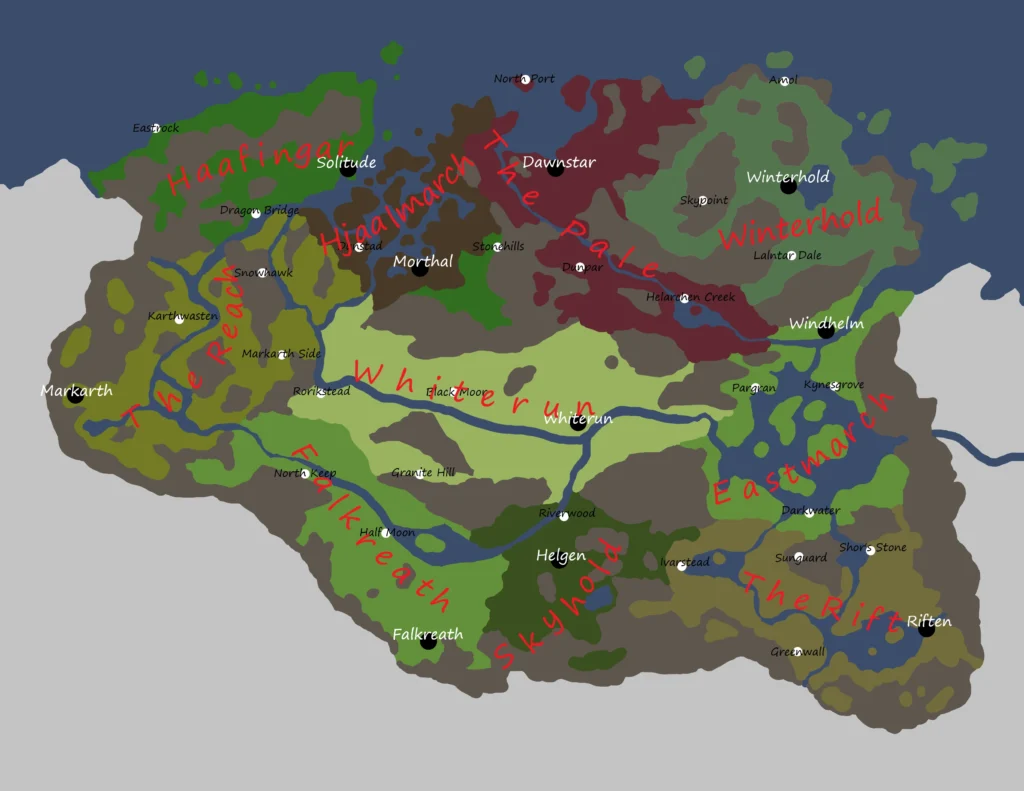 World of Skyrim: Ein umfassender Leitfaden zur Skyrim Map skyrim map